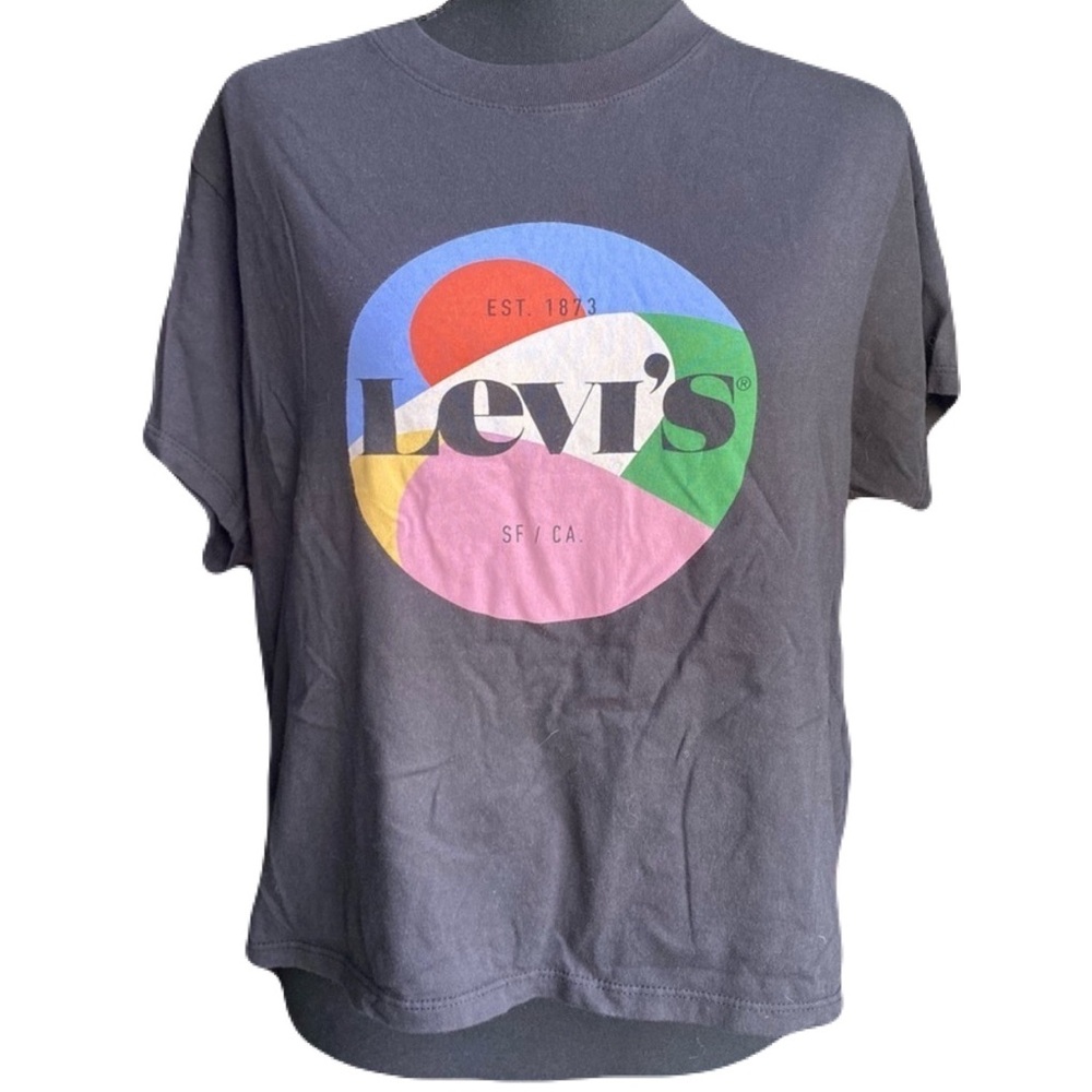 Levi's Logo Color Block Crop Tee‎ Women's Medium